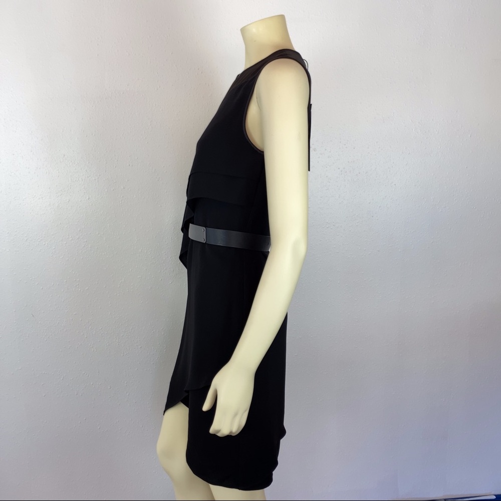 Halston Heritage Sleeveless Asymmetric Drape Dress - Picture 3 of 8